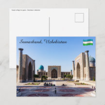 Registan plein bij zonsondergang - Samarkand, Oezb