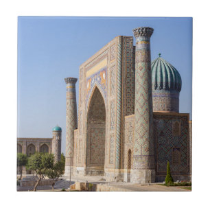 Registan plein bij zonsondergang - Samarkand, Oezb Tegeltje