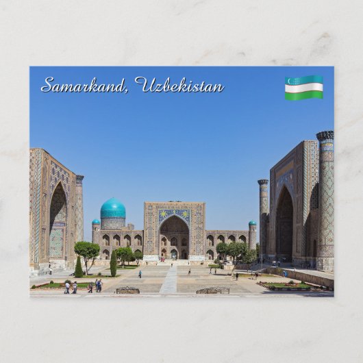 Registan plein - Samarkand, Oezbekistan, Azië Briefkaart (Voorkant)