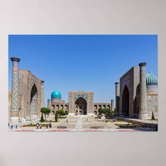 Registan plein - Samarkand, Oezbekistan, Azië Poster (Voorkant)