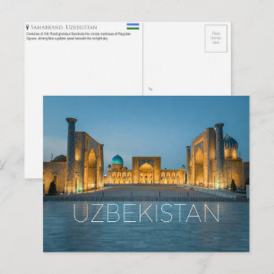 Registan, Samarkand, Oezbekistan Reisansichtkaart Briefkaart