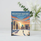 Registanplein Oezbekistan Briefkaart (Staand voorkant)