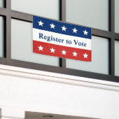 Registeer om te stemmen in Rood Wit en Blauw met S Spandoek (Buitenkant Gebouw)