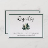 Register Behuizing Kaart, rustieke Waterverf Bos Informatiekaartje (Voorkant / Achterkant)