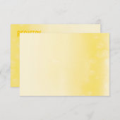 REGISTER KAART:: ombre waterverf geel Informatiekaartje (Voorkant / Achterkant)