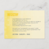 REGISTER KAART:: ombre waterverf geel Informatiekaartje (Achterkant)