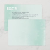 REGISTER KAART:: ombre waterverf pastel mint Informatiekaartje (Voorkant / Achterkant)