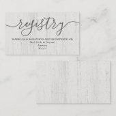 Register-Kaart | rustiek romantisch Informatiekaartje (Voorkant / Achterkant)