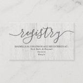 Register-Kaart | rustiek romantisch Informatiekaartje (Voorkant)