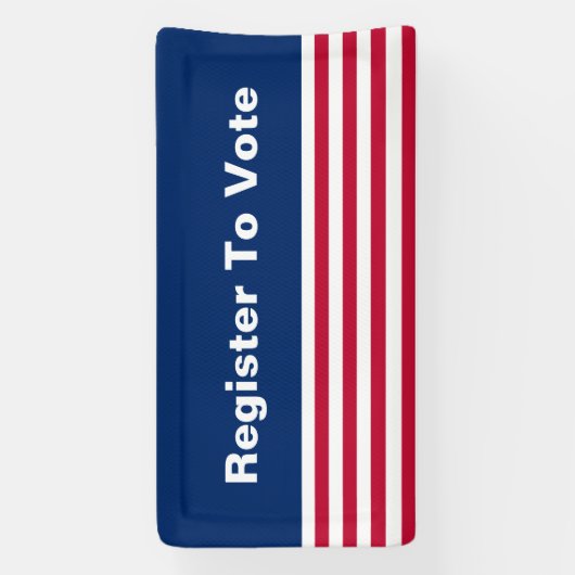 Register om te stemmen Patriottisch Rood Wit en Bl Spandoek (Verticaal)