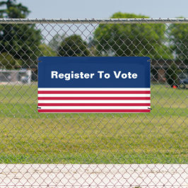 Register om te stemmen Patriottisch Rood Wit en Bl Spandoek