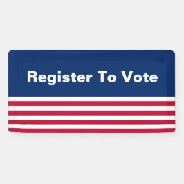 Register om te stemmen Patriottisch Rood Wit en Bl Spandoek