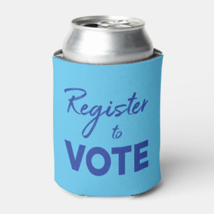 Register to Vote - moderne blauwe typografie Blikjeskoeler