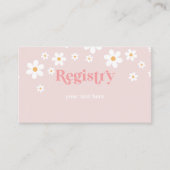 Register van het Baby shower van Daisy Pink Retro Informatiekaartje (Voorkant)