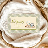 register van het Baby shower van de groene Waterve Informatiekaartje