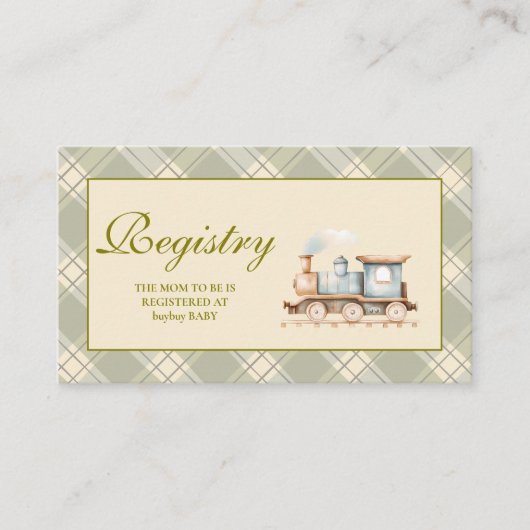 register van het Baby shower van de groene Waterve Informatiekaartje (Voorkant)