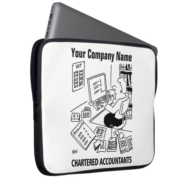 registeraccountant van het vrouw laptop sleeve (Voorkant Rechts)