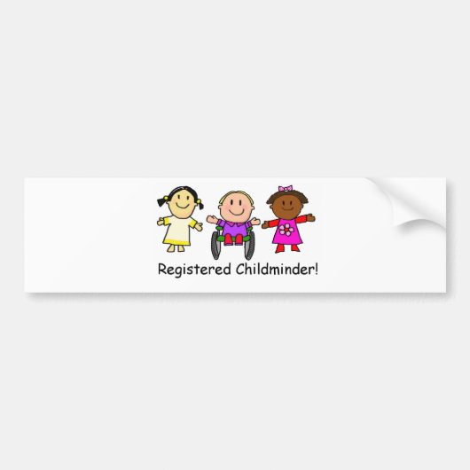 Registered Childminder Bumpersticker (Voorkant)