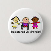 Registered Childminder Ronde Button 5,7 Cm (Voorkant)