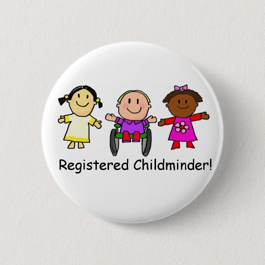 Registered Childminder Ronde Button 5,7 Cm (Voorkant)