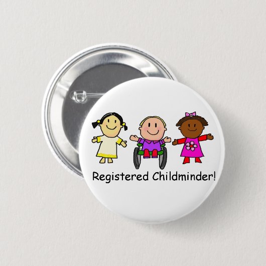 Registered Childminder Ronde Button 5,7 Cm (Voorkant /achterkant)