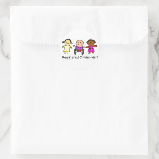 Registered Childminder Ronde Sticker (Tas)