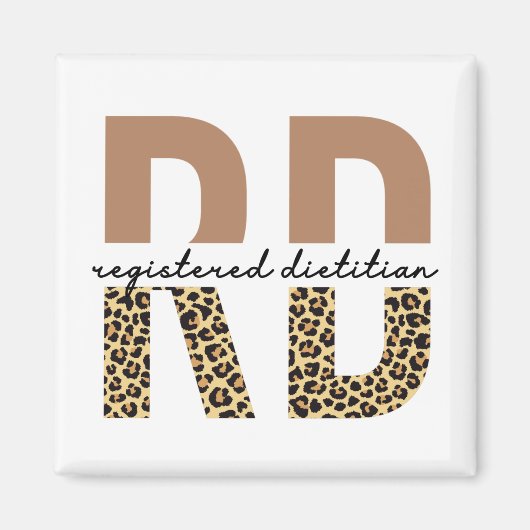 Registered Dietitian Cheetah print RD Gifts Magneet (Voorkant)