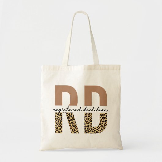 Registered Dietitian Cheetah print RD Gifts Tote Bag (Voorkant)