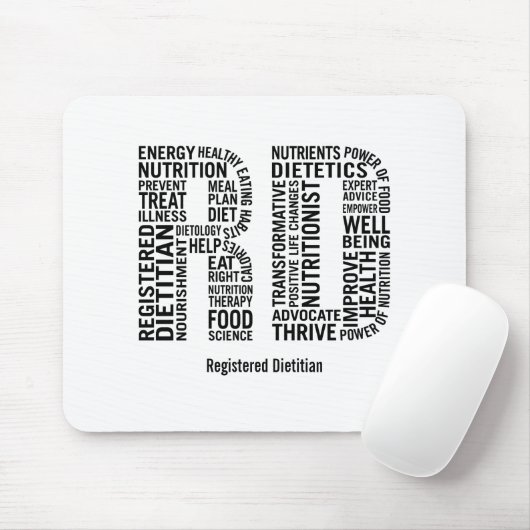 Registered Dietitian RD Muismat personaliseren (Met muis)