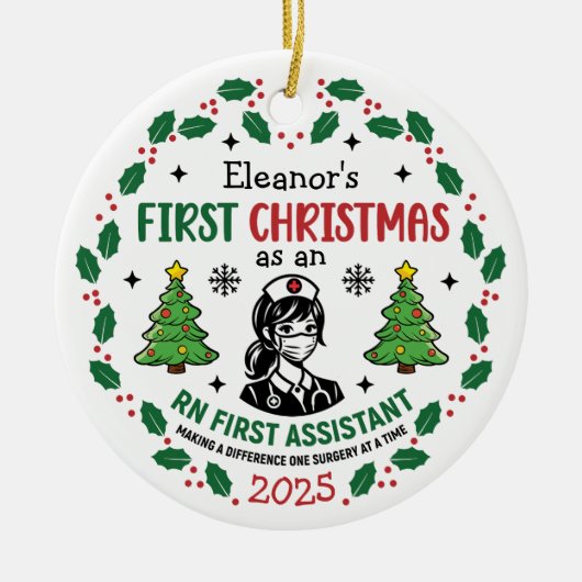 Registered Nurse First Assistant Christmas Tree Keramisch Ornament (Voorkant)
