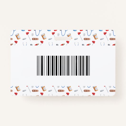 Registered Nurse Healthcare Logo Barcode ID Badge (Achterkant)