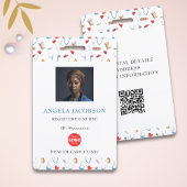 Registered Nurse Healthcare Logo Pattern QR Badge
