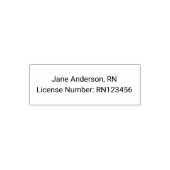 Registered Nurse Name and License Number Template Zelfinktende Stempel (Design)