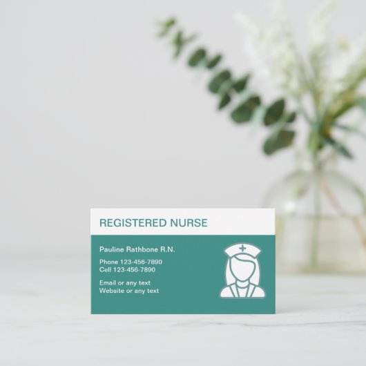 Registered Nurse Simple Visitekaartje (Staand voorkant)