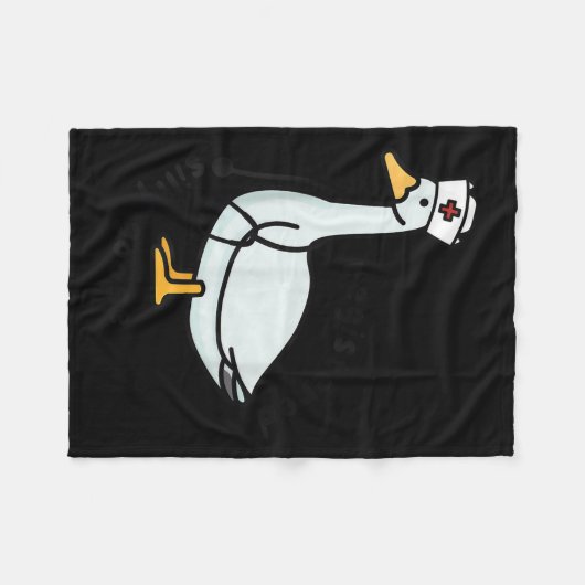 Registered Silly Goose Rn Nurse Stethoscope Nursin Fleece Deken (Voorkant (Horizontaal))