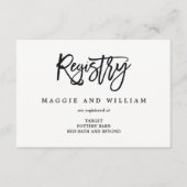 RegisterKaarten - geborsteld charm Informatiekaartje (Voorkant)