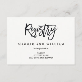 RegisterKaarten - geborsteld charm Informatiekaartje