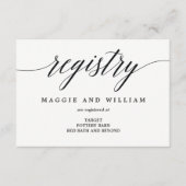 Registerkaarten - modern script informatiekaartje (Voorkant)