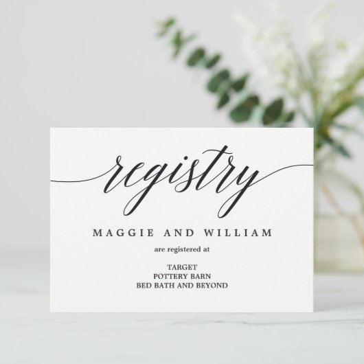 Registerkaarten - modern script informatiekaartje (Staand voorkant)