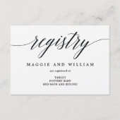 RegisterKaarten - modern script Informatiekaartje (Voorkant)