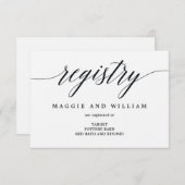 RegisterKaarten - modern script Informatiekaartje (Voorkant / Achterkant)