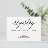 RegisterKaarten - modern script Informatiekaartje (Staand voorkant)