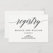 RegisterKaarten - modern script Informatiekaartje (Voorkant / Achterkant)