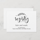 RegisterKaarten - Rustic Elegance - Kraft Informatiekaartje (Voorkant / Achterkant)