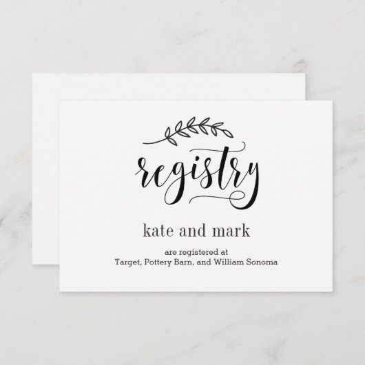 Registerkaarten - Rustic Elegance - Kraft Informatiekaartje (Voorkant / Achterkant)