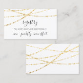 Registerontvangst behuizing Kaart White Gold Strin Visitekaartje (Voorkant / Achterkant)