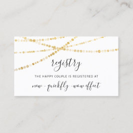 Registerontvangst behuizing Kaart White Gold Strin Visitekaartje