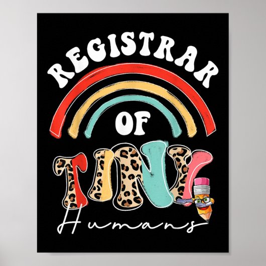 Registrar Of Tiny Humans, Funny School Team Regist Poster (Voorkant)