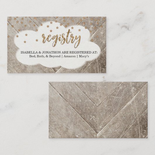 Registratie Invoegen voor Baby shower Uitnodiging Informatiekaartje (Voorkant / Achterkant)