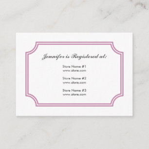 Registratie Kaart met Lotus Square Pattern
